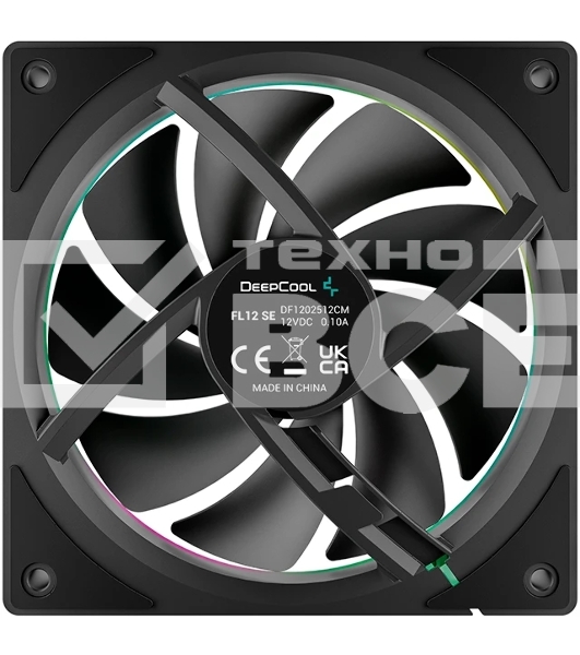 Вентилятор для корпуса Deepcool FL12 SE ARGb 120х120x25 черный 4-pin 28.67дБ (упак.:1шт) (R-FL12SE-BKAPN1-G) Ret