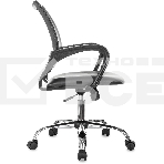 Кресло компьютерное Бюрократ CH-695NSL черный, экокожа, крестов. металл хром, фото4