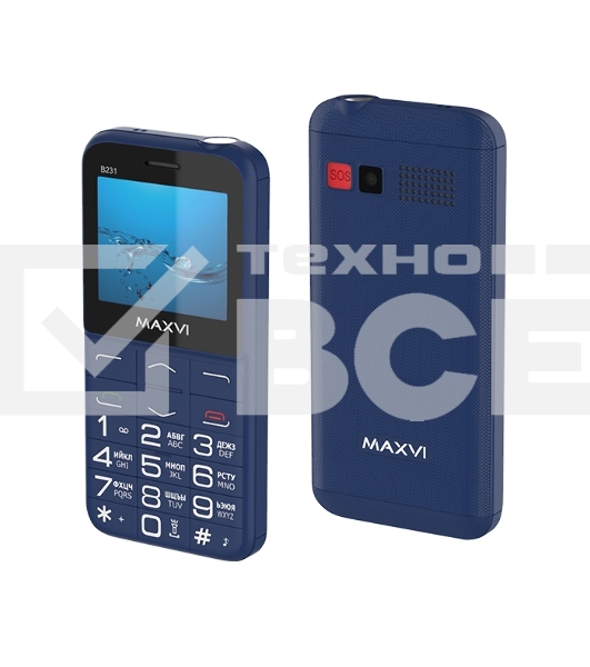 Мобильный телефон Maxvi B231 blue