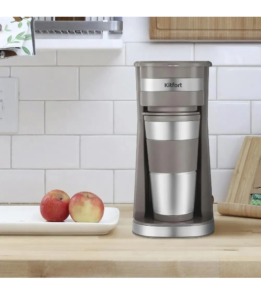 Кофеварка капельная Kitfort КТ-7316 750Вт коричневый/нержавеющая сталь