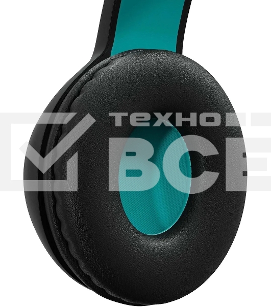 Гарнитура накладные Digma BT-15 черный/голубой беспроводные bluetooth оголовье