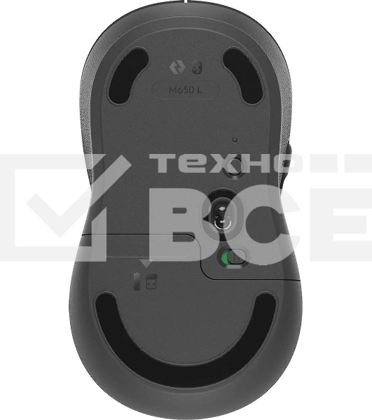 Мышь беспроводная Logitech Signature M650 L графитовый, 4000 dpi, радиоканал, Bluetooth, USB, кнопки - 5