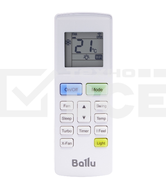 Блок внутренний сплит-системы Ballu BSGRI/in-24HN8_22Y инвертор, 24000 BTU, 61 м², 34 дБ, охлаждение, обогрев, осушение, белый