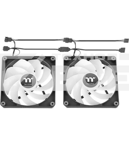 Вентилятор для корпуса Thermaltake CT140 Sync Reverse ARGB 140х140x25 черный 4-pin 32.8дБ (упак.:2шт) (CL-F174-PL14SW-A) Ret