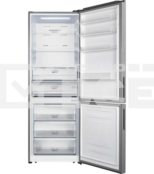 Холодильник Gorenje NRK720EAXL4 серый двухкамерный 347/109л морозилка снизу, No Frost