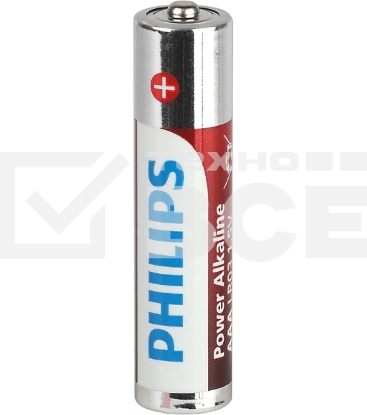 Элемент питания алкалиновый AAA/LR03 1.5В Power (блист. 20шт) Philips Б0064654