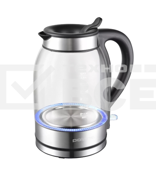 Чайник электрический Polaris PWK 1739CGL 1,8 л, 2200 Вт, сталь