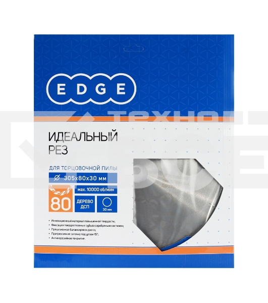 Диск EDGE by PATRIOT пильный по дереву 305x80x30 для торцовочной пилы