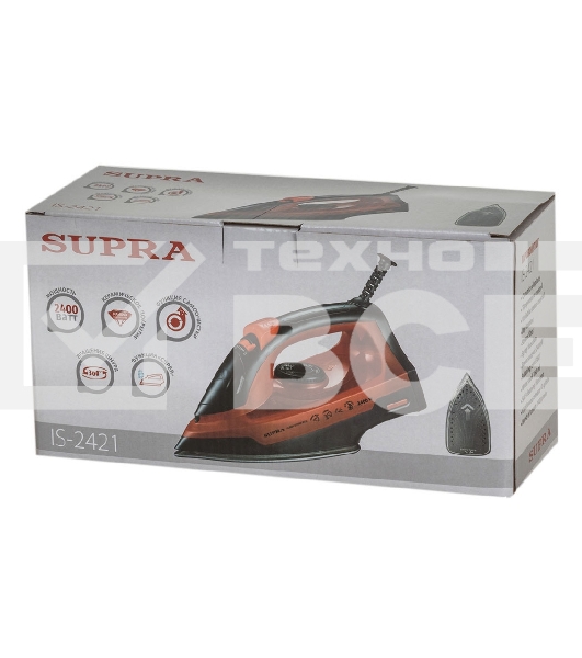 Утюг SUPRA IS-2421 2400 Вт красный/черный