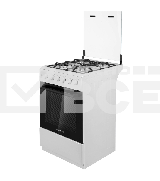 Плита газовая Maunfeld MGC50GCW08D белый, конфорок 4 шт, духовка 59 л, 50 см x 89 см x 65 см