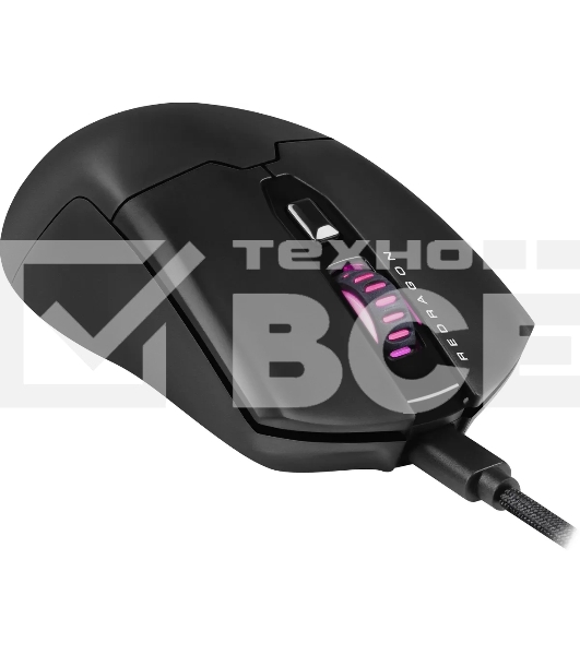 Мышь проводная игровая REDRAGON FYZU черная (USB, Pixart P3395, Huano, 6 кн., 26000 Dpi, RGb подсветка)