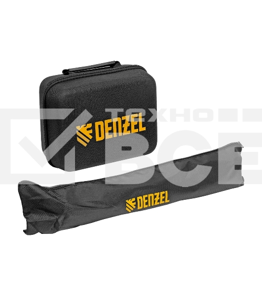 Лазерный уровень мультипризменный Denzel DLV-360-3T, 30 м, зеленый луч, Li-Ion 2,4 Aч, штатив