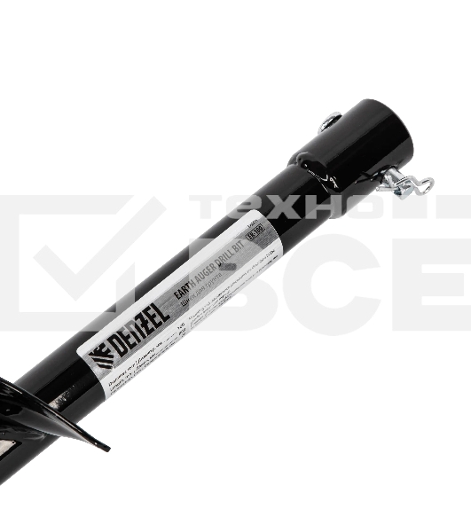 Шнек для грунта Denzel ER-100, диаметр 100 мм, длина 800 мм, соединение 20 мм, съемный нож