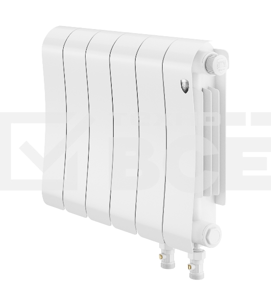 Радиатор биметаллический Royal Thermo Infinity 300 Bianco Traffico VR80 - 6 секц.