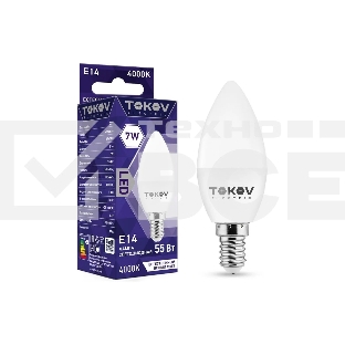 Лампа светодиодная TOKOV ELECTRIC 7 Вт С37 4000К Е14 176-264В
