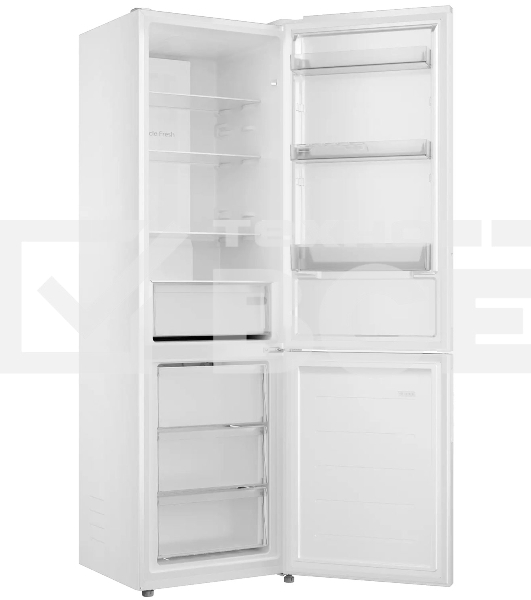 Холодильник Candy CFN6200WD белый двухкамерный 243/91л морозилка снизу, No Frost
