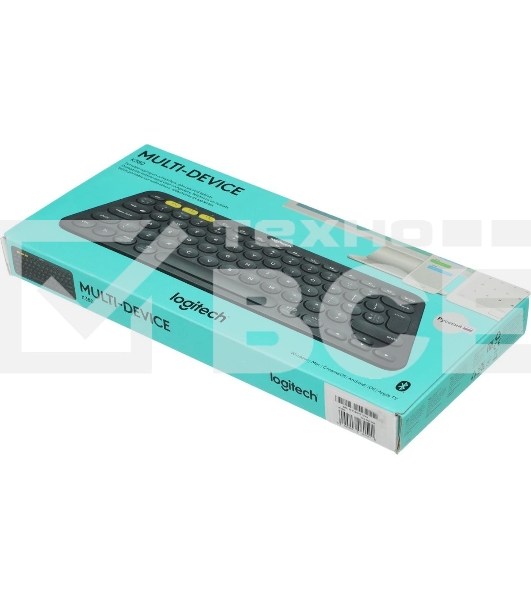 Клавиатура беспроводная Logitech K380 Multi-Device Bluetooth (920-007584) темно- серый- (заводская гравировка)