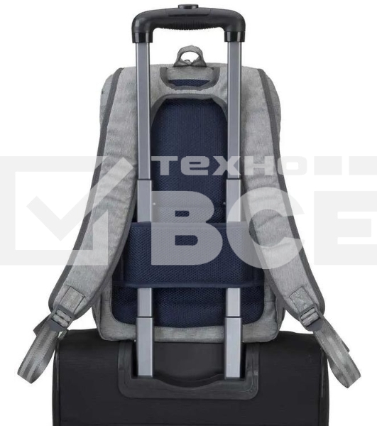 Рюкзак для ноутбука 15.6' Riva 7760 серый полиэстер