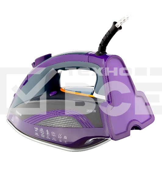 Утюг BRAYER BR4001 фиолетовый/серый, 2600 Вт, 25 г/мин, 140 г/мин, 360 мл