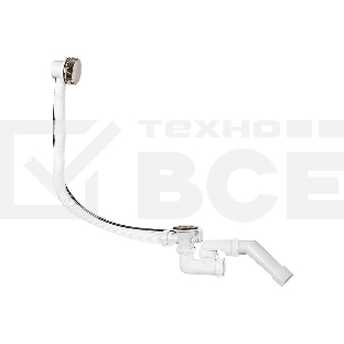 Слив-перелив полуавтомат c регулир. сиф, внеш. кабелвентиль латунь хром, клапан нерж.ст., L700мм и труб