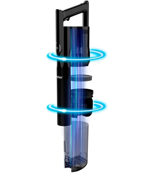 Пылесос вертикальный Haier HVC-D250 черный, питание от аккумулятора, 250 Вт, уборка сухая, пылесборник 0.8 л