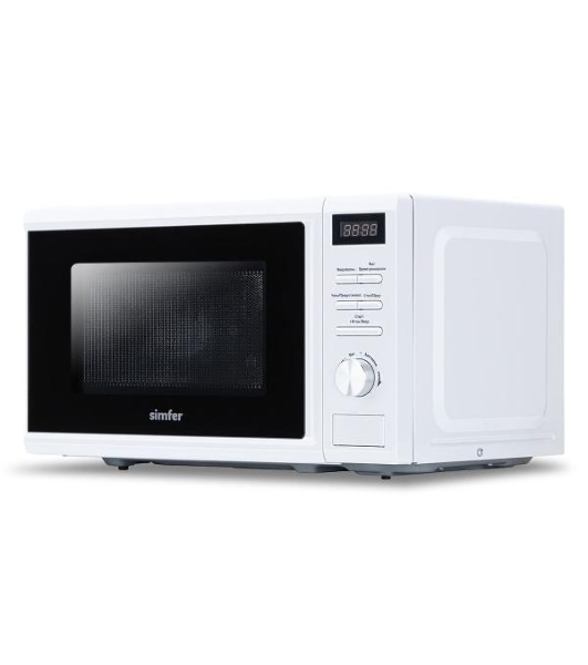 Микроволновая печь Simfer MD2250 белый, 20 л, 700 Вт, переключатели - кнопки, поворотный механизм