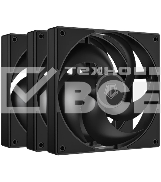 Вентилятор для корпуса ID-Cooling AS-120-K черный 120мм 2000rpm 27.2db 4-pin