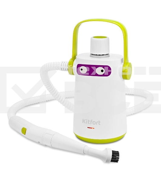 Пароочиститель ручной Kitfort КТ-9109-2 1000Вт белый/салатовый
