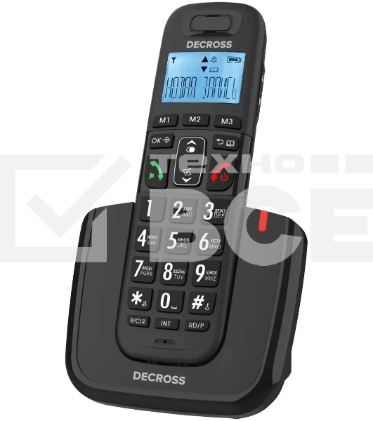 Р/Телефон Dect Decross DC1013 черный АОН