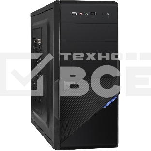 Компьютерный корпус Minitower ExeGate BA-201-UNS500 (mATX, БП UNS500 с вент. 12см, 2хUSB, аудио, черный)