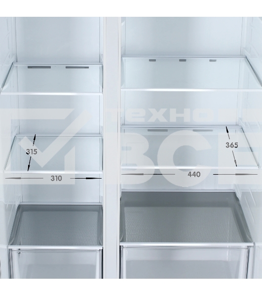 Холодильник LG GC-B257KMHW серебристый двухкамерный 422/206 л., морозилка сбоку, No Frost, Side by Side