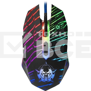 Мышь проводная Defender Dark Agent GM-590L черный, 12800 dpi, USB, кнопки - 6