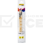 Набор кистей Silwerhof Color (набор 3шт) щетина круглая №2,4,6, деревянная ручка, фото 1