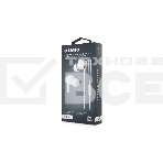 Наушники-гарнитура OLMIO Fly 3.5мм, белые, с микрофоном и кнопкой ответа, фото3