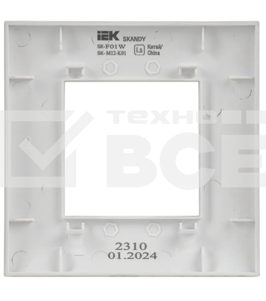 Рамка 1-ая SK-F01W IEK SKANDY Арктический белый