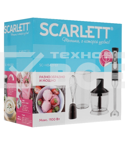 Блендер погружной Scarlett SC-HB42F61 черный