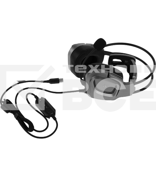 Гарнитура проводная с микрофоном A4Tech Bloody G575 серый 2м мониторные USB оголовье (G575 USB/GREY)