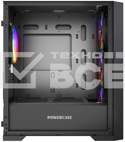 Корпус PowerCase ByteFlow Micro Black LE, Micro-Tower, чёрный