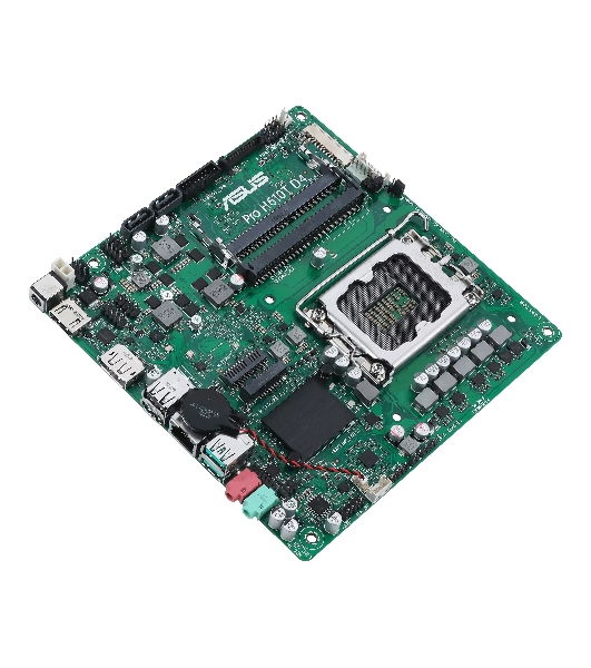 Материнская плата ASUS Pro H610T D4-CSM, LGA 1700, Intel H610, 2xSO-DIMM DDR4, 2xSATA, 1xM.2 (PCIe 4.0 x4/SATA), 1xHDMI, 1xDP, 1x 1Gb LAN, 2xUSB-A 3.2 Gen 1, 2xUSB-A 2.0, 2x3.5 мм, 7.1, Mini-ITX