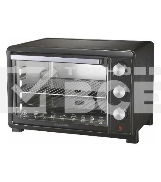 Мини-печь Willmark WO-503B (45 литров, таймер, термостат,230С, 1800Вт, чёрный)