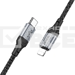 Кабель Hoco X102 Fresh iP USB Type-C (m)-Lightning (m) 1м черный коробка, фото 1
