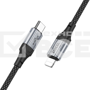 Кабель Hoco X102 Fresh iP USB Type-C (m)-Lightning (m) 1м черный коробка