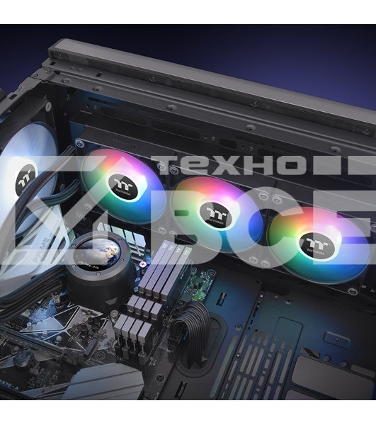 Система водяного охлаждения Thermaltake TH360 V2 Ultra ARGb Soc-AM5/AM4/1200/1700/1851 черный 4-pin 25.8dB Al+Cu LCD Ret (CL-W384-PL12SW-A)