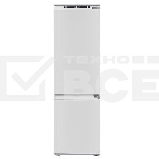 Встраиваемый холодильник Maunfeld MBF177NFFWGR Inverter белый двухкамерный 194/57 л морозилка снизу, NoFrost