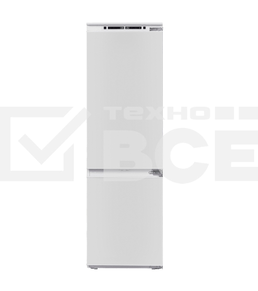 Встраиваемый холодильник Maunfeld MBF177NFFWGR Inverter белый двухкамерный 194/57 л морозилка снизу, NoFrost