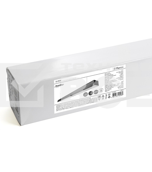 Светильник светодиодный Feron AL4035 ДПО-48вт 4000К 5760Лм линейный рассеиватель матовый в алюминиевом корпусе черный