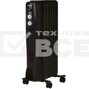Масляный обогреватель Ballu Classic Black BOH/CL-07BRN (7 секций) (7 секций), черный, 1500 Вт, 20 м2, термостат