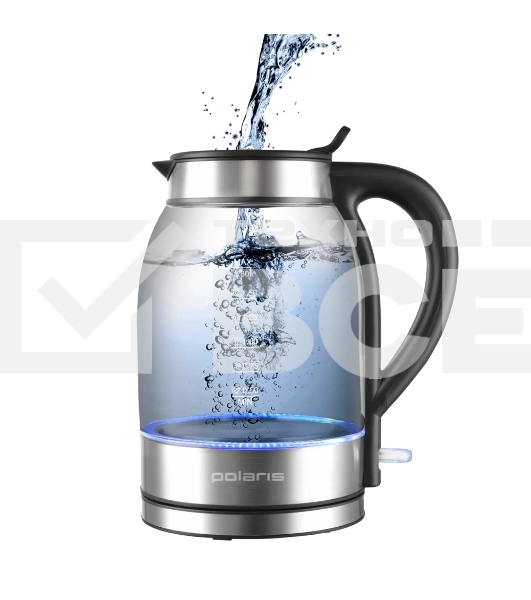 Чайник электрический Polaris PWK 1739CGL 1,8 л, 2200 Вт, сталь