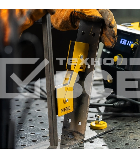 Фиксатор магнитный шарнирный Denzel для сварочных работ усилие 2x50 LB