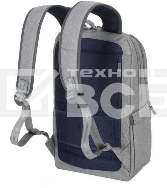 Рюкзак для ноутбука 15.6' Riva 7760 серый полиэстер